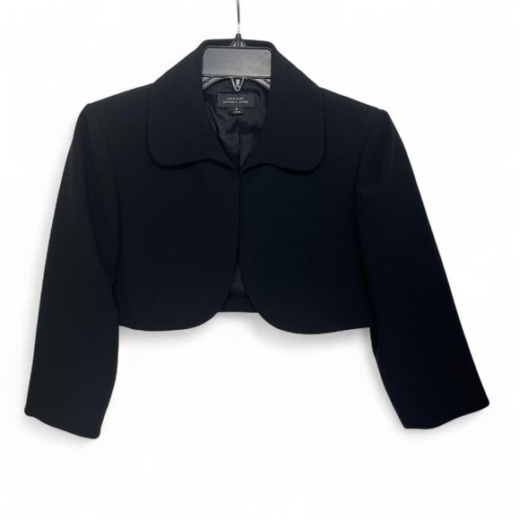 Tahari #black dressy crop #blazer women’s size 6 with 3/4sleeve - Picture 1 of 8